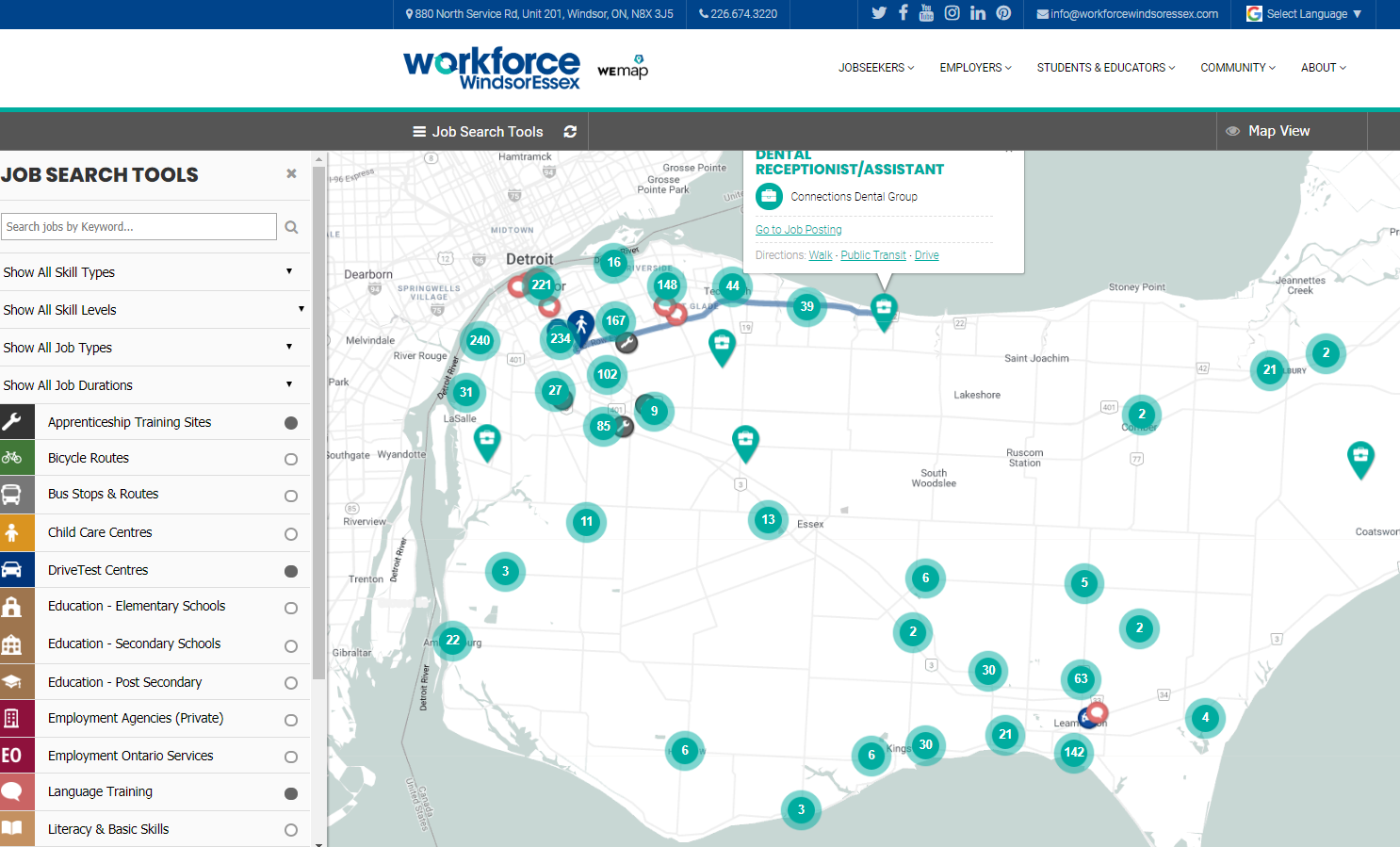 WEmap Jobs screenshot