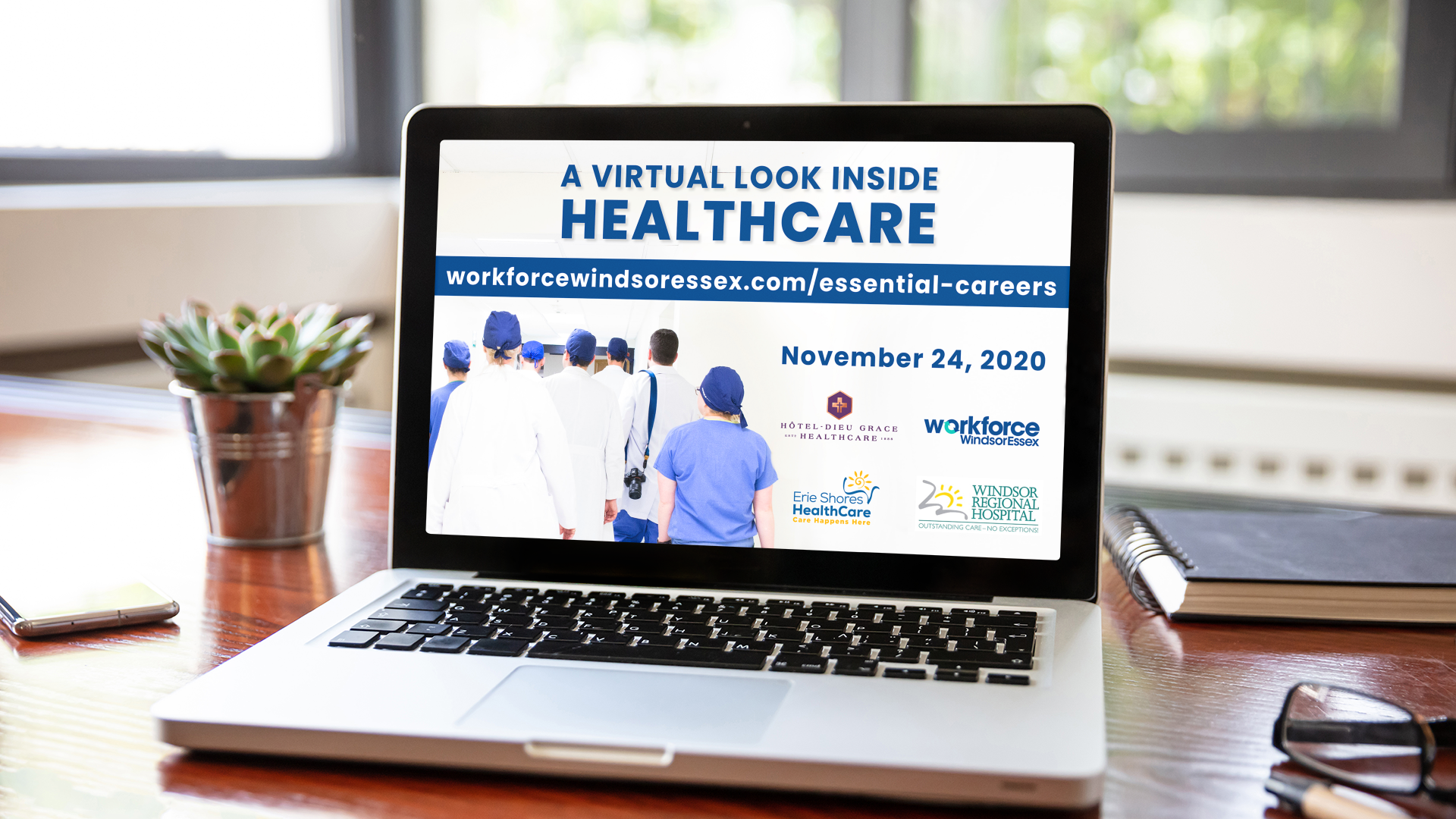 A Virtual Look Inside Healthcare on laptop computer