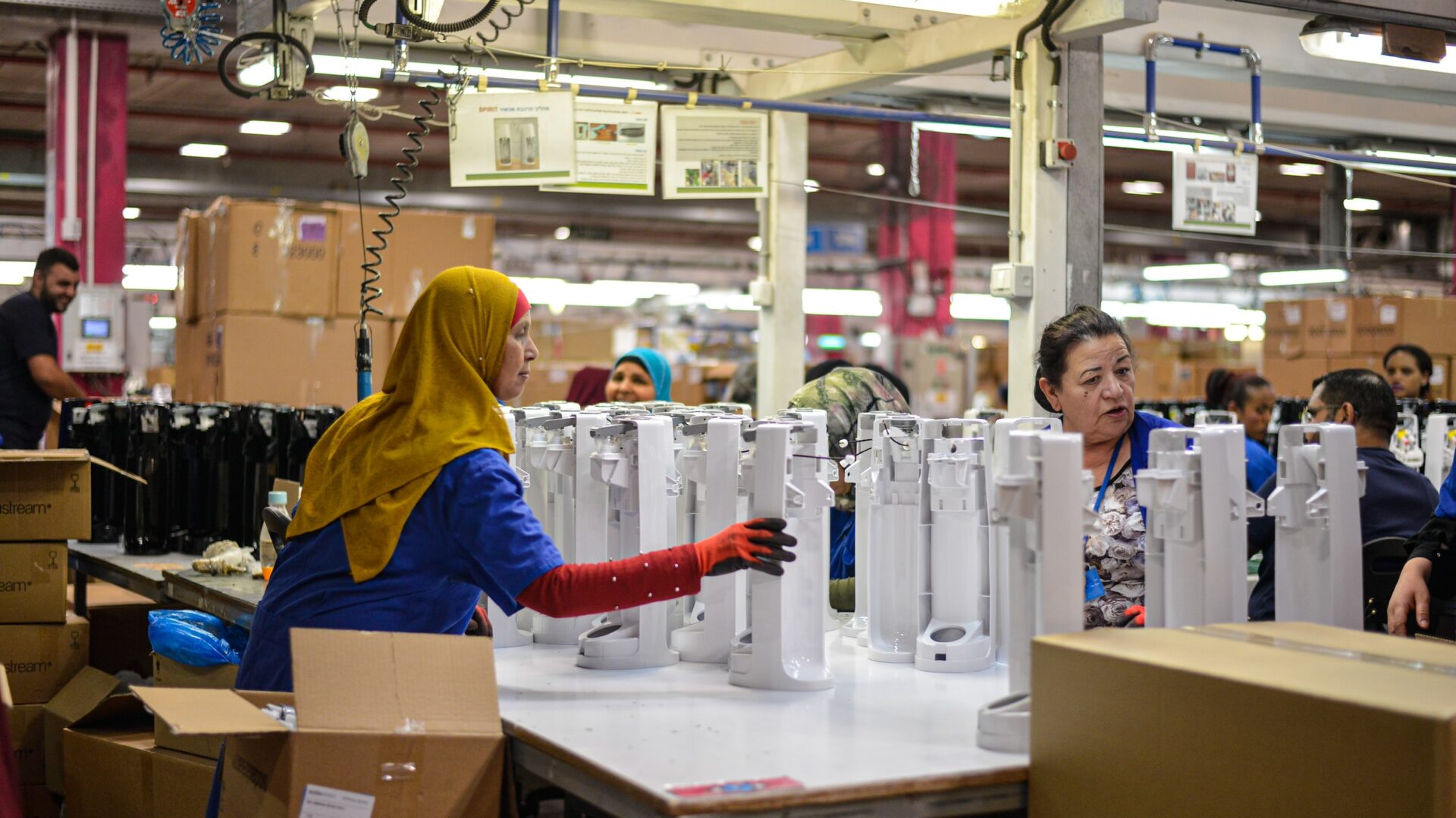 Woman working in manufacturing facility